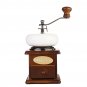 Retro White Ceramic Manual Coffee Bean Grinder Wooden Nut Mill Cafe Hand Grinding Tool