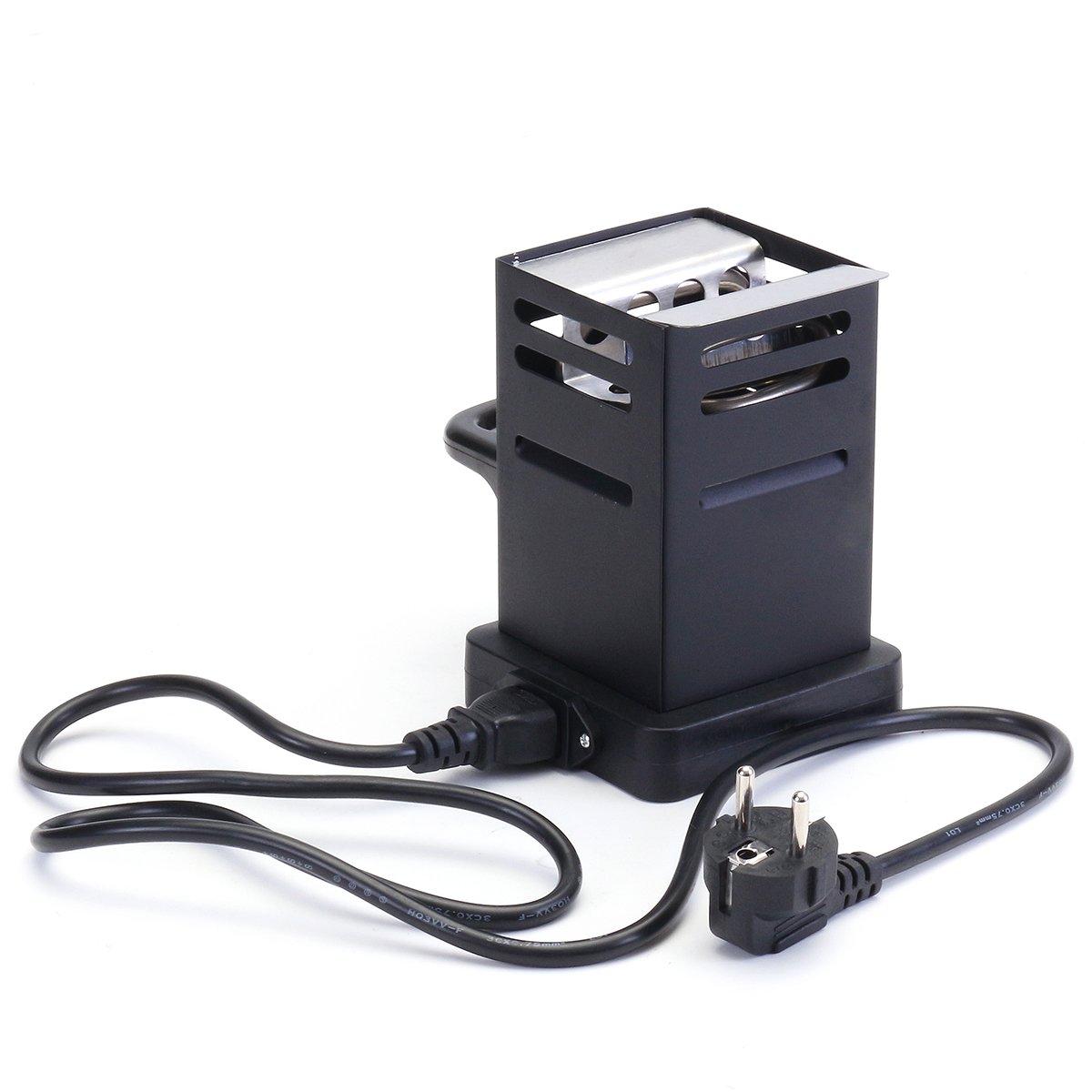 220V Black Shisha Charcoal Stove Heating Hot Plate Coal Burner Pipes Accessories Two-hole EU Plug
