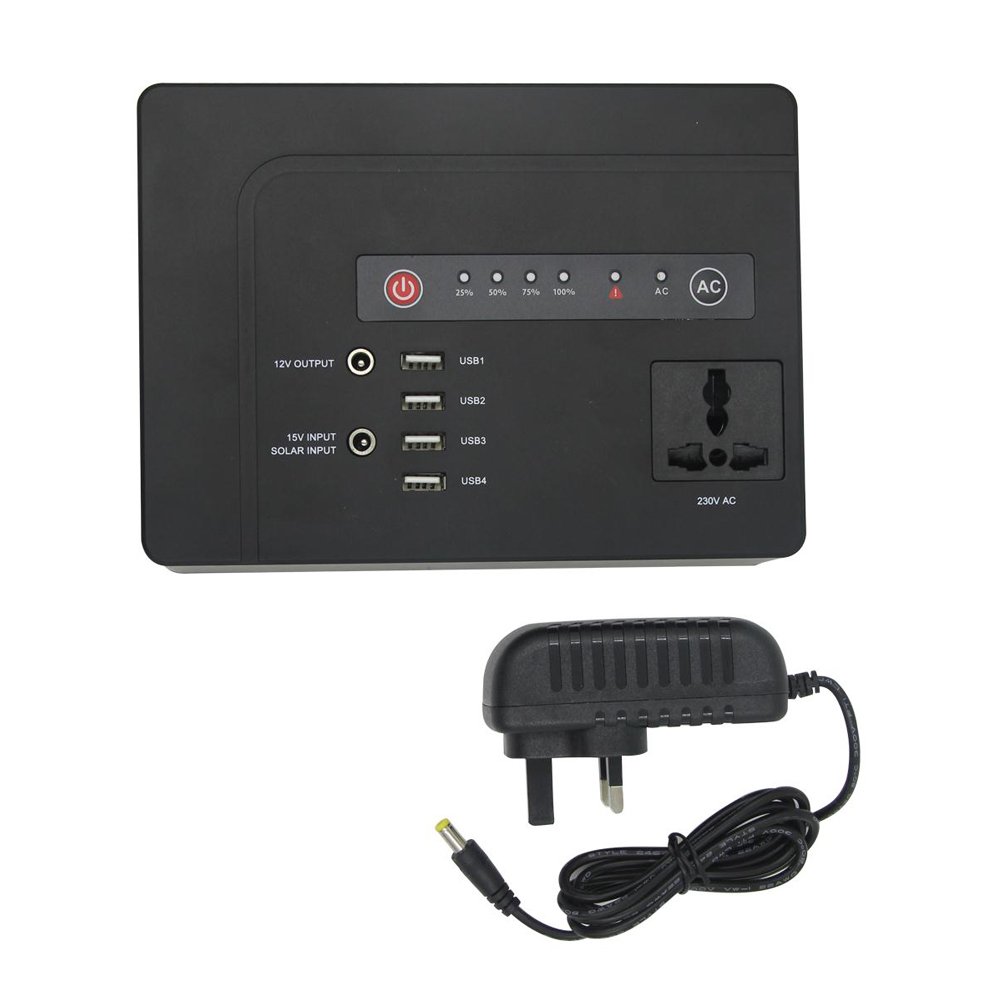 220V 200W 42000mAh Solar Pure Sine Wave Inverter 146WH Backup Power Station Generator AC/DC