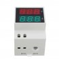 AC 200-450V Din Rail AC LED Dual Display Voltmeter Ammeter Voltage Ampere Gauge