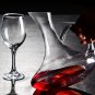 1700ML Elegant Crystal Glass Decanter and 2 Cups Pourer Water Carafe Bottle Table Aerator Carafe