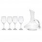1700ML Crystal Glass Decanter and 4 Cups Elegant Pourer Carafe Lead-Free Gift Table Aerator Carafe