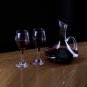 1700ML Crystal Glass Decanter and 4 Cups Elegant Pourer Carafe Lead-Free Gift Table Aerator Carafe