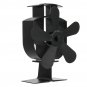 5 Blade Heat Powered Wood Stove Fan 1100rpm Ultra Quiet Fireplace Wood Burning Eco Fan