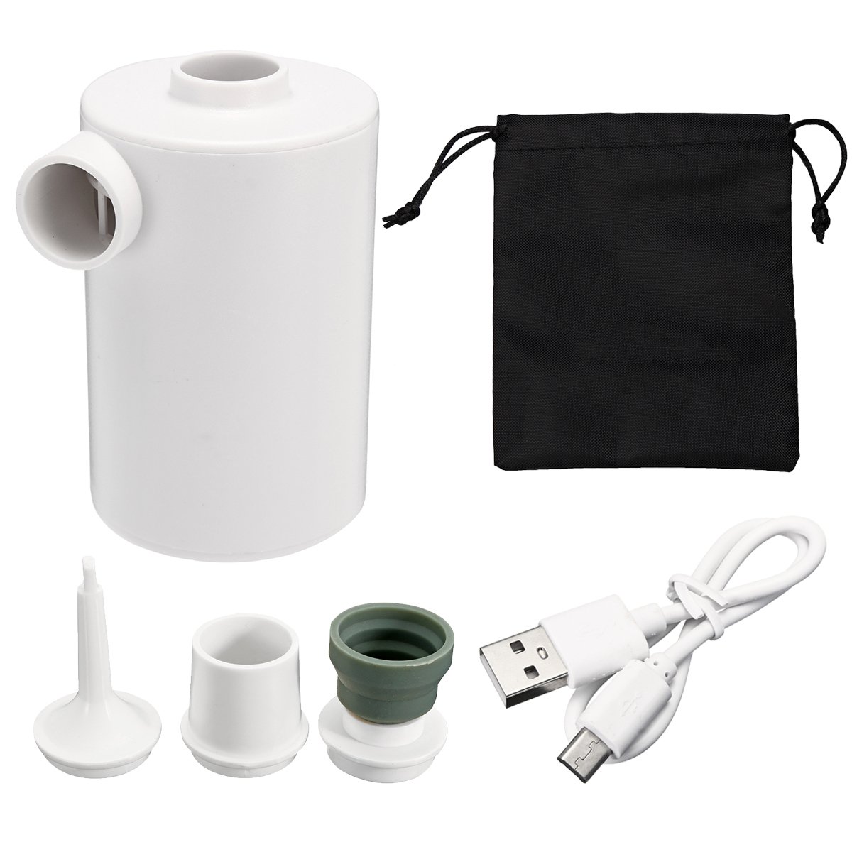 Portable Mini Light Air Pump USB Inflatable Quick Inflate Deflate Tools Outdoor
