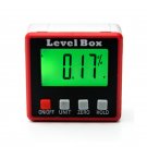 Red Precision Digital Protractor Inclinometer Level Box Digital Angle Finder Bevel Box with Magnet B