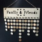 Laser Engraving Family Friends Birthday Reminder Calendar Wall Hanging Crafts DIY Wooden Board Plaqu
