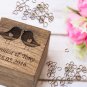 50Pcs Rustic Laser Engraving Wooden Hollow Love Heart Crafts DIY Wedding Table Scatter Confetti Vint
