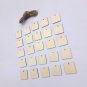 25Pcs Blank Square Wood Chips Sheet Hanging Tags Ornament Laser Engraving DIY Art Wedding Decoration