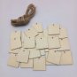 25Pcs Blank Square Wood Chips Sheet Hanging Tags Ornament Laser Engraving DIY Art Wedding Decoration