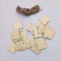 25Pcs Blank Square Wood Chips Sheet Hanging Tags Ornament Laser Engraving DIY Art Wedding Decoration