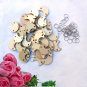 50Pcs Moon Shape Laser Engraving Wooden Sheet With 50 Iron Loops Set For Birthday Reminder DIY Hangi
