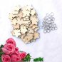 50Pcs Star Shape Laser Engraving Wooden Sheet With 50 Iron Loops Set For Birthday Reminder DIY Hangi