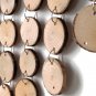 40Pcs Round Laser Engraving Wooden Slices Sheet With 40 Iron Loop Set For Birthday Reminder DIY Hang