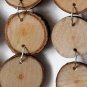 40Pcs Round Laser Engraving Wooden Slices Sheet With 40 Iron Loop Set For Birthday Reminder DIY Hang