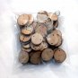40Pcs Round Laser Engraving Wooden Slices Sheet With 40 Iron Loop Set For Birthday Reminder DIY Hang