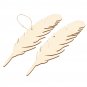 10pcs Laser Engraving MDF Feather Wooden Slices Diy Craft Laser Manufacturing Room Wedding Decoratio