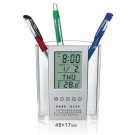 Digital Timer Temperature Thermometer Screen Alarm Olock Calendar PenHolder Case
