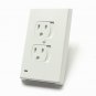 US Wall Socket 2 Socket Outlets Small Night Light Switch Panel With Led Induction Light Aisle Light