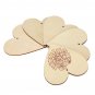 5Pcs 100mm Heart Wooden Board Tags Laser Engraving Sheet DIY Wood Craft Wedding Christmas Decoration