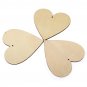 5Pcs 100mm Heart Wooden Board Tags Laser Engraving Sheet DIY Wood Craft Wedding Christmas Decoration