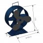 3 Blade Heat Self-Powered Wood Stove Fan Top Log Burner Fireplace Eco Silent