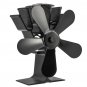5 Blade Heat Self-Powered Stove Fan Wood Log Quiet Burner Fireplace Ecofan