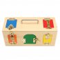 Kids Life Skill Learning Wooden Montessori Practical Wood Lock Box Educational Science Toys