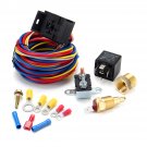 Heavy Duty Electric Fan Wiring Install Complete Kit Thermostat Sensor 40A Relay