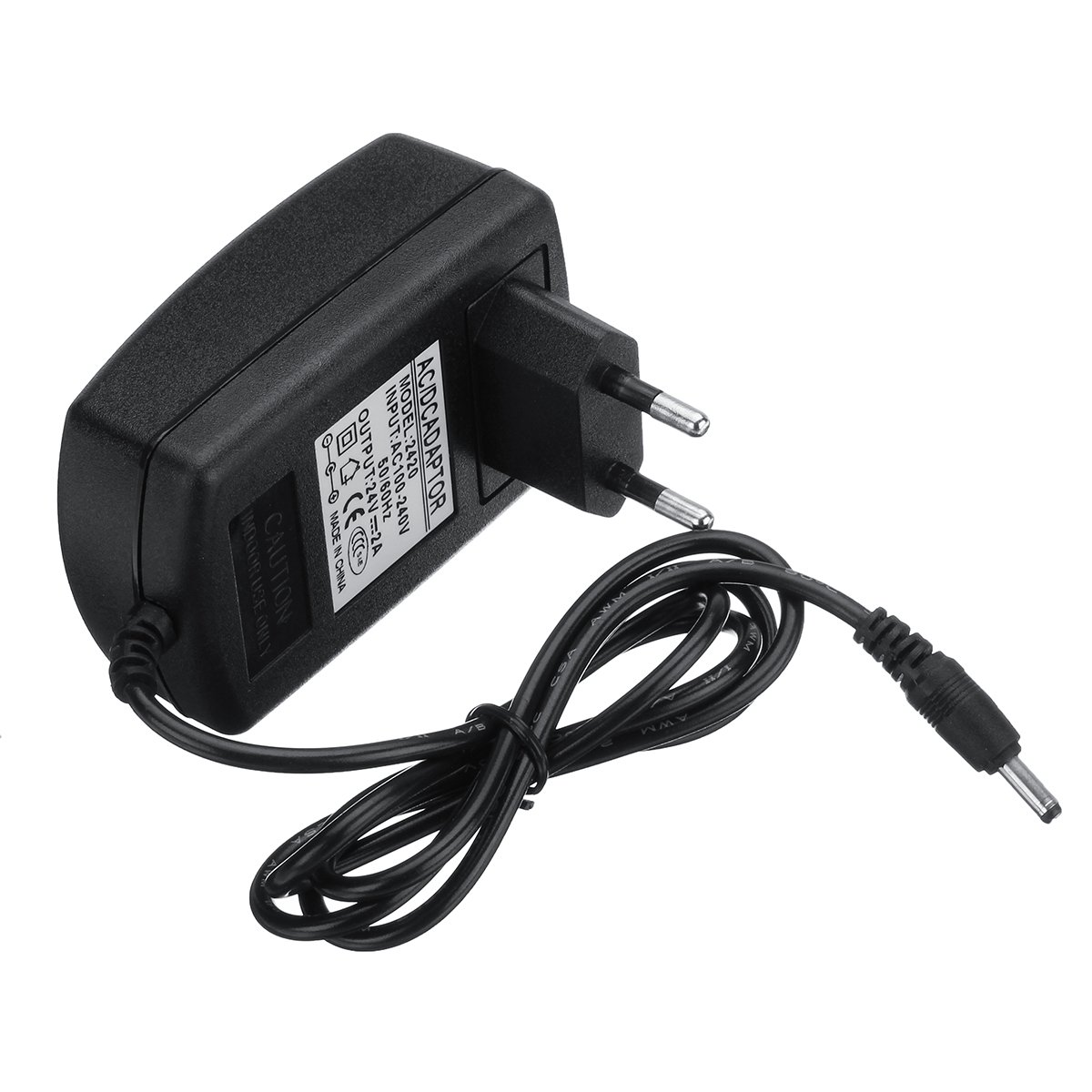 24V 6W UK Plug Charger Adapter To DC Power Cable Cord