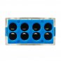 10Pcs 8 Holes Universal Compact Terminal Block Electric Cable Wire Connector