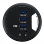 XDUH-334 4-Port USB 3.0 HUB External Stereo Audio Interface Sound Adapter Combo USB Charger