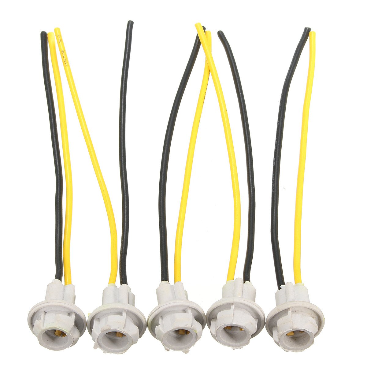 5Pcs T10 Connector Socket Bulb Light Harness PigTail T10 168 194 Rubber Wedge LED