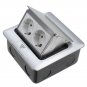 Panel EU Standard Pop Up Floor Socket 2 Way Electrical Power Outlet Modular Box Wall