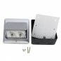 Panel EU Standard Pop Up Floor Socket 2 Way Electrical Power Outlet Modular Box Wall