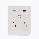 100-240V 10A Smart WiFi Socket Intelligent Dual USB Mobile Remote Control Smart Socket US Plug