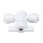 1/4 Inch Tube Quick Connector Double Pass Valve Fittings Connection Pipes for Water Filters