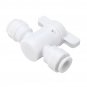 1/4 Inch Tube Quick Connector Double Pass Valve Fittings Connection Pipes for Water Filters