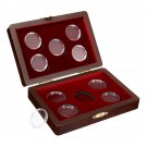 Coin Wood Case Adjustable Display Box Wooden Storage Holders for 10 Coins NGC PCGS