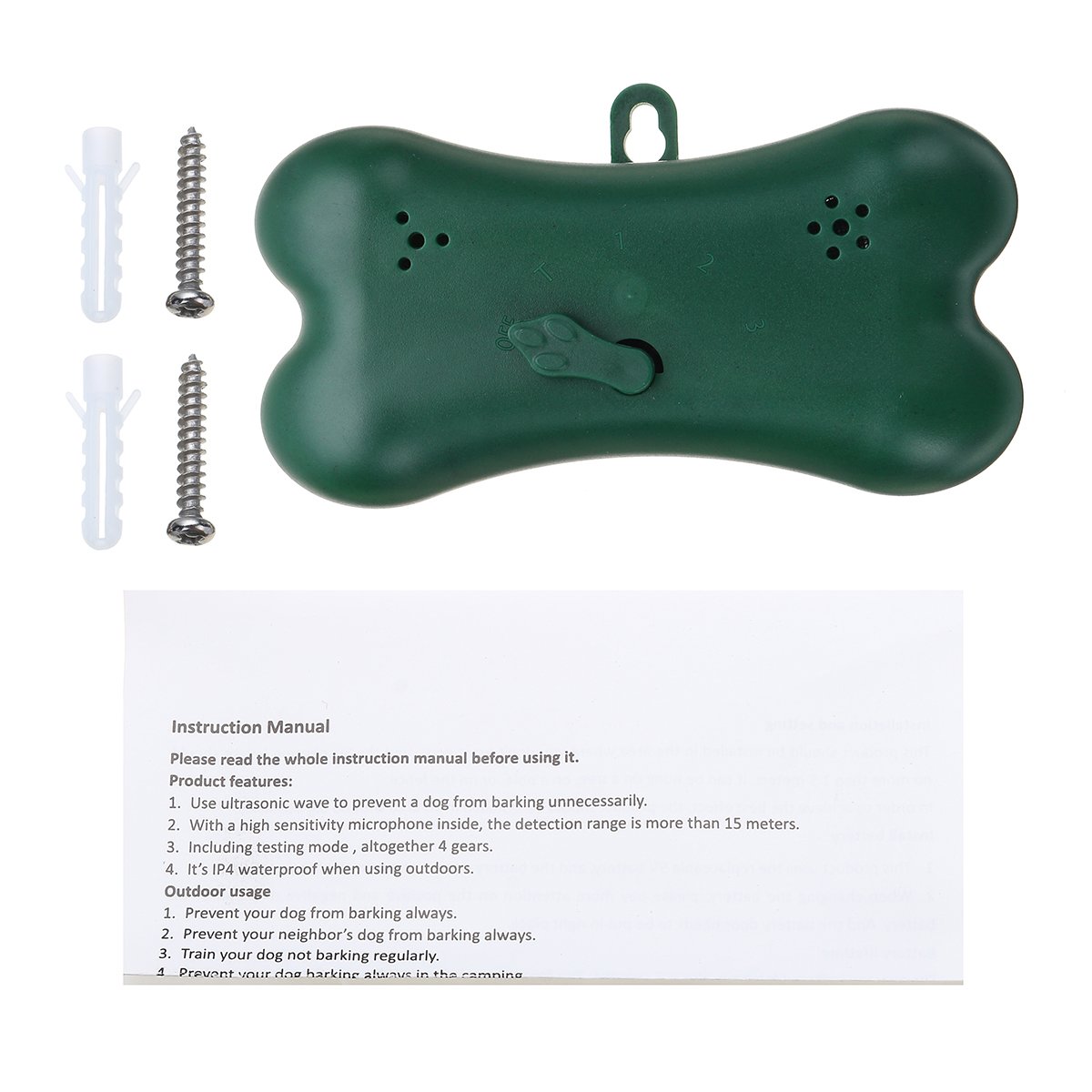 Waterproof Ultrasonic Pet Dog Anti-barking Repeller Stop Bark Training Device