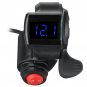 Thumb Throttle Electric Bike Scooter Key Knock with Power Switch LED Voltage Display