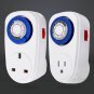 24 Hour Plug-in Mechanical Timer 16A Grounded Plug Timer Switch Socket UK 220V-240V