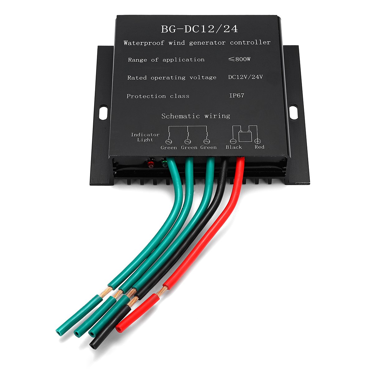 12/24V 800W Wind Generator Controller Overvoltage Speed Protection Silver IP67