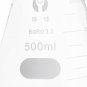 500mL Lab Glass Erlenmeyer Conical Flask Bottle w/ Rim Borosilicate Laboratory Glassware