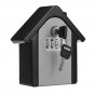 4 Password Key Lock Storage Box Wall Mount Holder Combination Safe Parts Organizer with 2 Keys