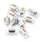 DB9 10Pcs Rectangle Female Two-Row 9-Holes Welding Wire Connector Plug Adapter Connector