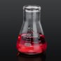 50mL Lab Glass Erlenmeyer Conical Flask Bottle w/ Rim Borosilicate Laboratory Glassware