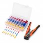 Multifunctional Stripper Plier Crimper M3-400pcs Cold Pressing Electrical Wire Terminal Sets Orange