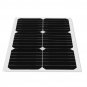 20W 12V Mono Silicon Semi-Flexible Solar Panel w/ 3m Cable Crocodile Clip Detector