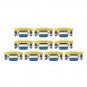10Pcs DB9 Mini Gender Changer Adapter Female to Female Plug Adapter Connecters